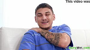 Hey, Alexis Malone gives Victor Ray culture shock with amazing nuru massage from busty mature masseuse