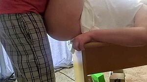 Amateur Big Ass Close Up Fuck on Office Desk with Huge Cum on Ass