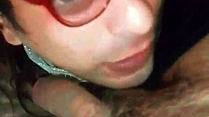 Intense Emotions Rise As Girlfriend Gives Deep Throat Oral On Balcony Patio