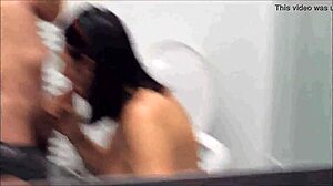 Madness In The Bathroom As Amateur Couple Delivers Steamy Blowjob Action