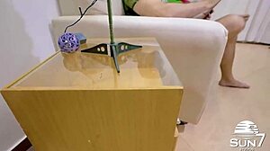 Brazilian Slutty Mummy Claus Pleases Good Boy with Christmas Gift