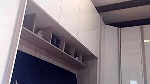 office femdom instructs sub to jerk till cum in close up cfnm session