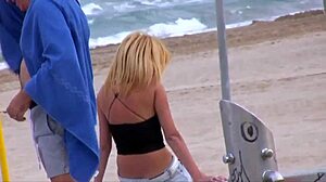 Blonde alone with great desire for cocks gets rough cumshot in european facial action