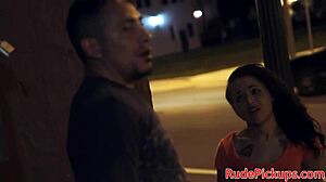 Oh man i picked up this tiny 19yo girl stranded outside and tied her up for rough doggystyle domination in public reality