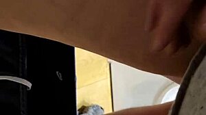 Hubby and wife kitchen blowjob!