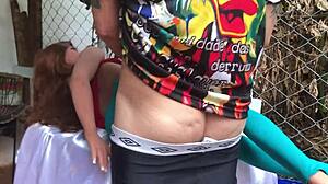 Amateur Lies To Give Assfucking With Sex Toy Doll In Outdoor Public Solo