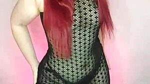 Redhead latina guides you through feet fetish joi until cum covers her soles