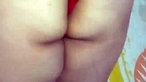 Why is this Latina secretly recording with her dildo toy?