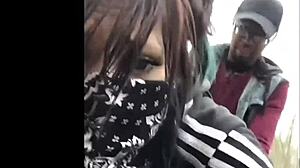 masked fuck toy gets bent over and fucked in public during quarantine