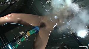 asian girl bound for electro play in japanese style