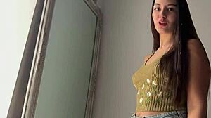 Step brother fucks step sis after tattoo threat in homemade creampie sex