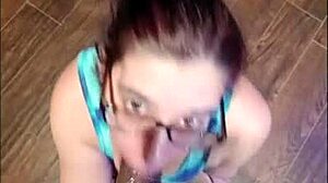 White Slut Wife Sucking and Riding Big Black Cock Interracially