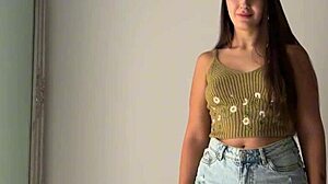 Step brother fucks step sis after tattoo threat in homemade creampie sex