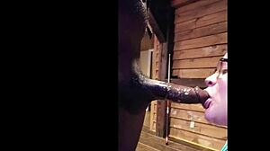 White Slut Wife Sucking and Riding Big Black Cock Interracially