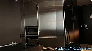 gorgeous latina babes indulge in intense lesbian foot fetish massage with big tits