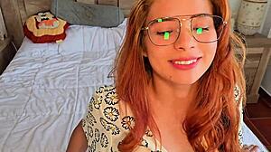 Petite Colombian Redhead Sucks Big Cock in Homemade Pov with Best Friend