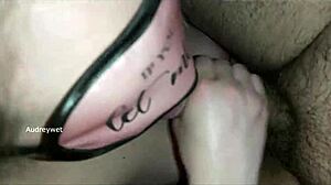 Daddy please fuck my tight pussy and cum on my tits and belly in this homemade pov session