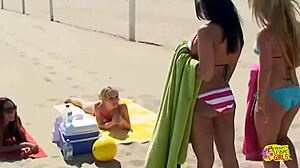 Lesbian Group Bangs Indoors After Beach Volleyball