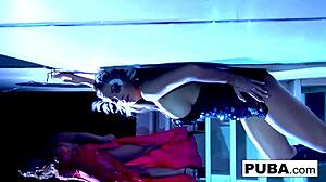 busty nikka follows shyla stylezs orders in sensual lesbian encounter with big tits and oral play