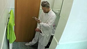 Doctor secretly films while hardcore fucking redhead nurse in hospital with blowjob and pov action at work. Reality hidden spy footage shows patient voyeur details.