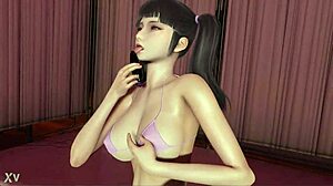 hey, check out this hot girl doing a hot dance in the game