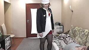 hey doctor, this sexy nurse in stockings without panties is doing fetish procedures on me, no panties in public like a slut, handjob while i masturbate your cock?