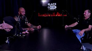 Morena gives a butt beating in the game but begs off so host leaves her with tits out in see-through red - Carlos Urach on Sheer