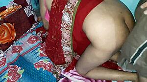 New indian wife getting fucked hardcore in all styles as asian teen amateur in homemade anal group sex