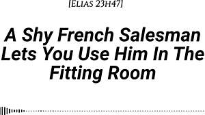 Shy French Salesman Pulled Into Changing Room For Romantic Oral And Riding Foreplay