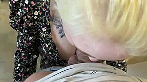 Russian Teen Blonde Skips Homework For Homemade Blowjob On Huge Cock