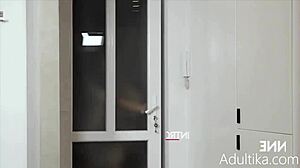 Lesbian stepmom and daughter lick pussies in tribbing session