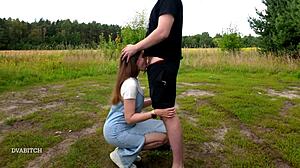 Throat me deep outdoors and cover my face with cum! I need to swallow every drop from your load.