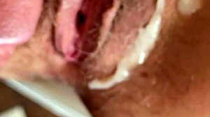 Hairy PUSSY gets FUCKED in SLOWMO with ultra CLOSEUP on tight beaver.