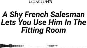 Shy French Salesman Pulled Into Changing Room For Romantic Oral And Riding Foreplay