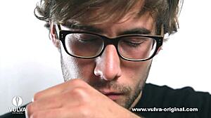 Wet Panties Horny Blonde Girl Vulva Original