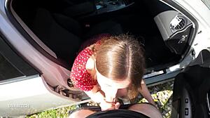 i seduced my driver with a sloppy blowjob and swallowed his cum