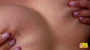 Naughty Brunette Lesbian Licks and Fingers Her Friend's Shaved Pussy on the Couch with Stockings