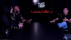 Morena gives a butt beating in the game but begs off so host leaves her with tits out in see-through red - Carlos Urach on Sheer