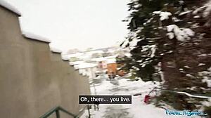 Public agent blonde teen gives pov blowjob then rides big cock in outdoor secret spot