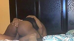 Big brown ass gags on dick then rides hard until explosive creampie hits