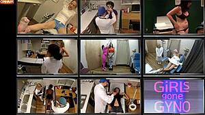 Nurse Tina Lee Comet in latex gloves and skirt strips for anal fingering and toy play with moaning orgasms at hospital