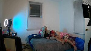 Ts kelsey masters deepthroats and rides huge shemale cock in homemade crossdressing video