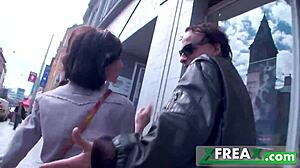 Ukrainian Girl Lina Arian Gets Warmed Up In A Park And Taken Home By 3 Guys For A Gang Bang