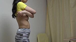 Look at this cute Japanese girl enjoying her shower time.