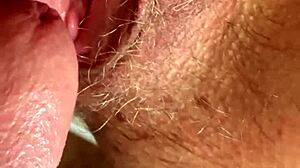 Hairy PUSSY gets FUCKED in SLOWMO with ultra CLOSEUP on tight beaver.