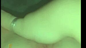 Tinder slut starts masturbating solo in chubby wet session as fat teen.