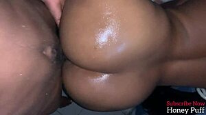 Feel It Deep Inside Your Stomach With This Curvy Ebony Girl Next Door In Homemade Casting Interview. She's Taking Huge Cock From Daddy Figure In Dorm Room.