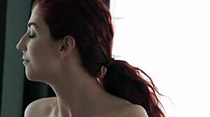 Gorgeous Redhead's Shaved Pussy Fucked?
