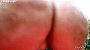 cowgirl riding a big dildo and oiling my body in the forest 🌳🍑