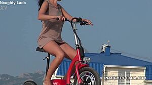 I ride naked in public for some outdoor nudity fun.